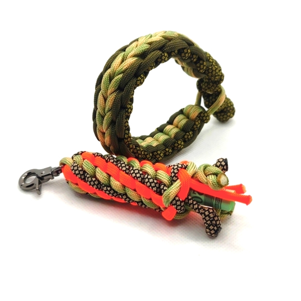 Camo Paracord Bracelet and Key Chain Stash